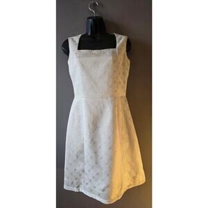 Vintage Cream Tracy Reese Sleeveless Dress, Size Small
